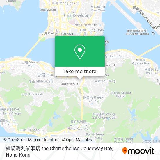 銅鑼灣利景酒店 the Charterhouse Causeway Bay map