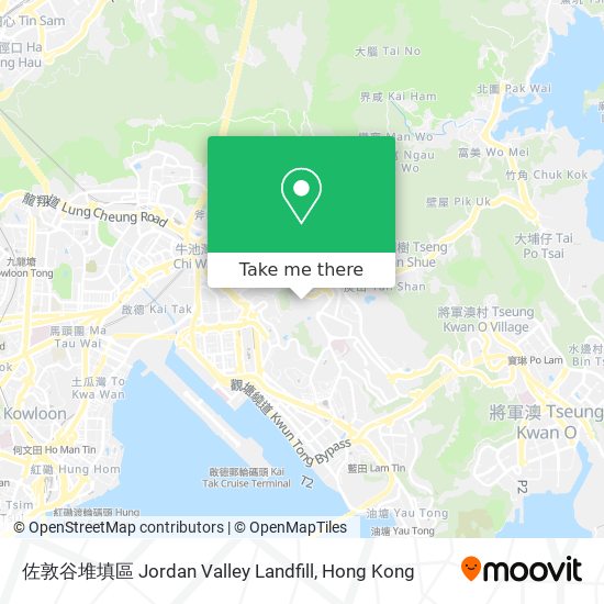 佐敦谷堆填區 Jordan Valley Landfill map