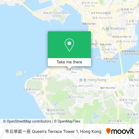 帝后華庭一座 Queen's Terrace Tower 1 map