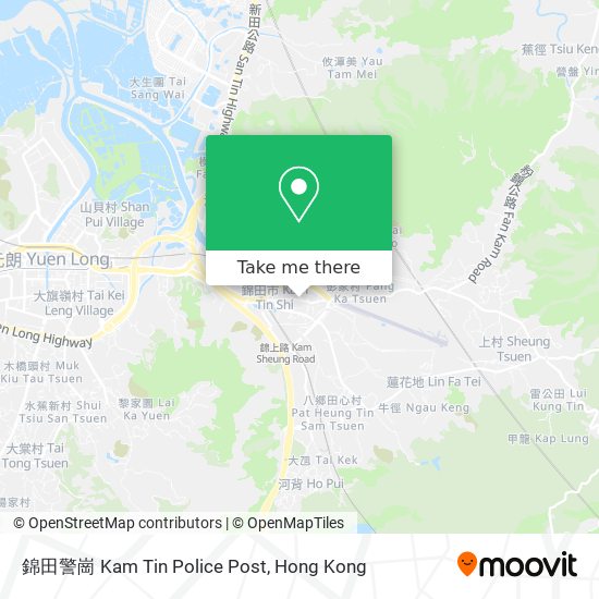 錦田警崗 Kam Tin Police Post map