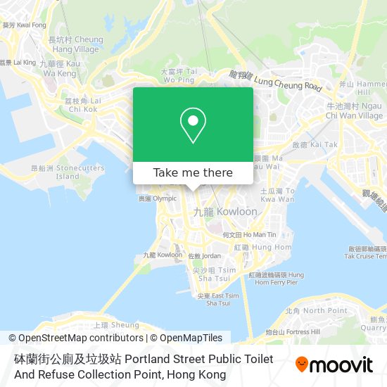 砵蘭街公廁及垃圾站 Portland Street Public Toilet And Refuse Collection Point map