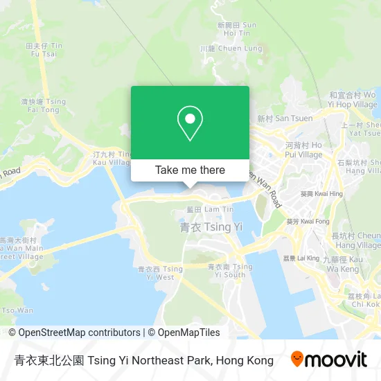 青衣東北公園 Tsing Yi Northeast Park map