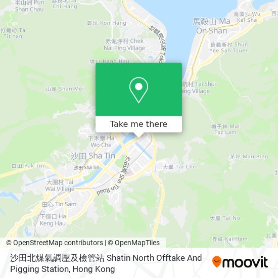 沙田北煤氣調壓及檢管站 Shatin North Offtake And Pigging Station map