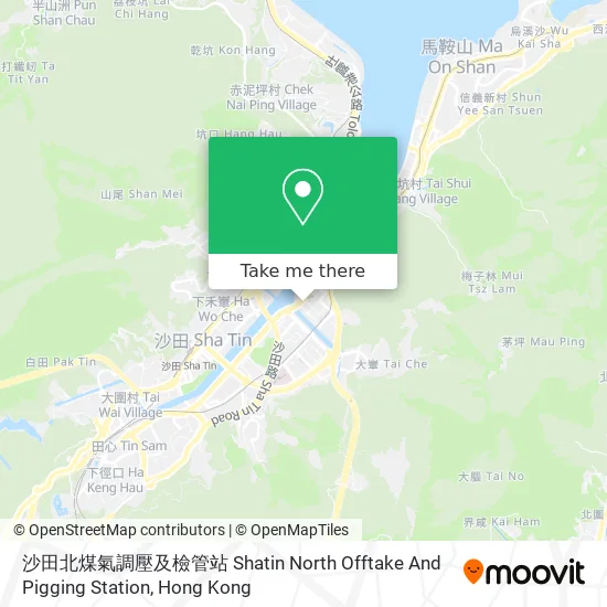 沙田北煤氣調壓及檢管站 Shatin North Offtake And Pigging Station地圖