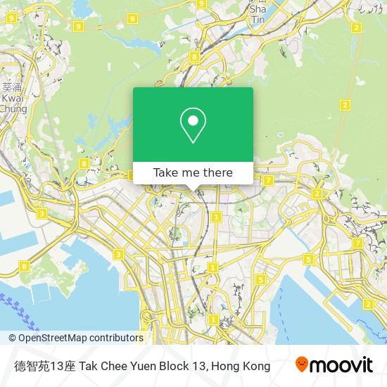 德智苑13座 Tak Chee Yuen Block 13 map