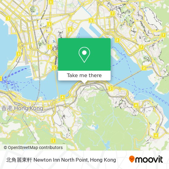 北角麗東軒 Newton Inn North Point map