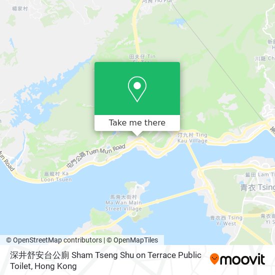 深井舒安台公廁 Sham Tseng Shu on Terrace Public Toilet map