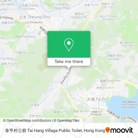 泰亨村公廁 Tai Hang Village Public Toilet map