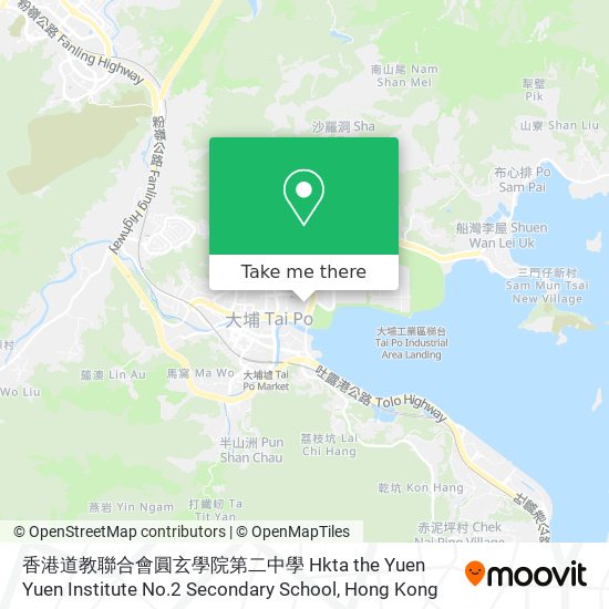 香港道教聯合會圓玄學院第二中學 Hkta the Yuen Yuen Institute No.2 Secondary School地圖