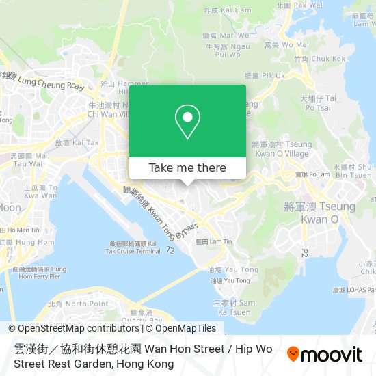 雲漢街／協和街休憩花園 Wan Hon Street / Hip Wo Street Rest Garden map