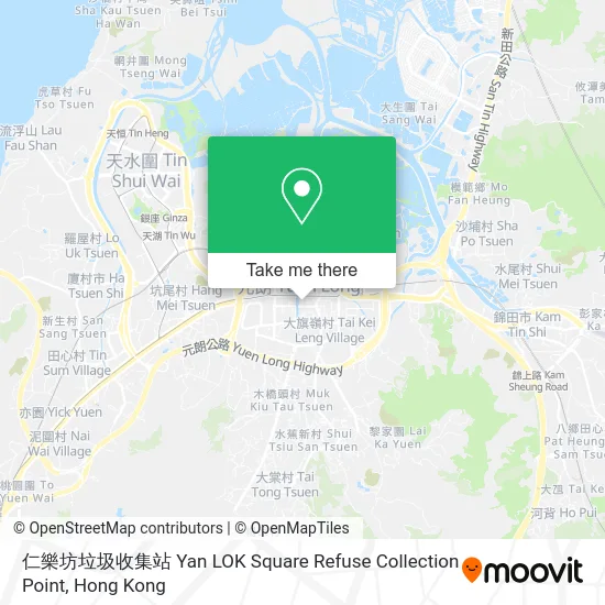 仁樂坊垃圾收集站 Yan LOK Square Refuse Collection Point map