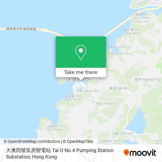 大澳四號泵房變電站 Tai O No.4 Pumping Station Substation map