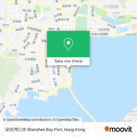 深圳灣口岸 Shenzhen Bay Port map
