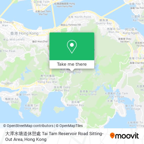 大潭水塘道休憩處 Tai Tam Reservoir Road Sitting-Out Area map