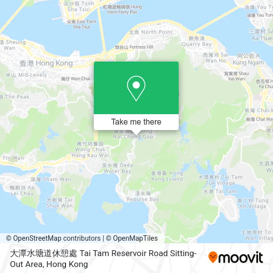 大潭水塘道休憩處 Tai Tam Reservoir Road Sitting-Out Area地圖
