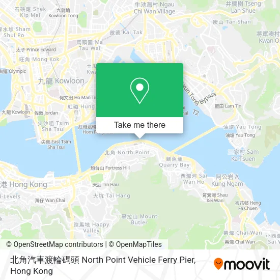 北角汽車渡輪碼頭 North Point Vehicle Ferry Pier地圖