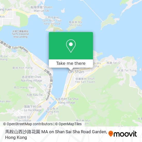 馬鞍山西沙路花園 MA on Shan Sai Sha Road Garden map