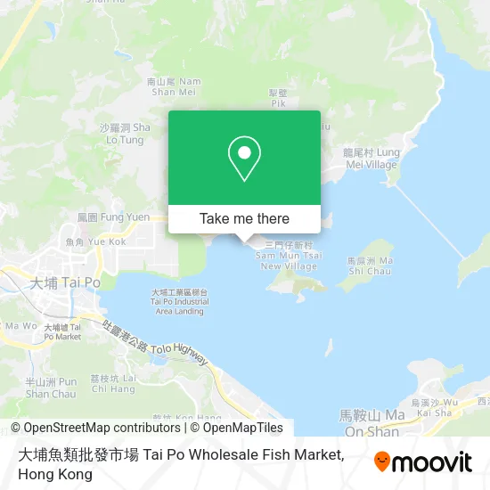 大埔魚類批發市場 Tai Po Wholesale Fish Market地圖
