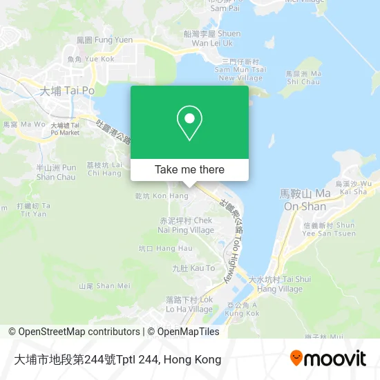 大埔市地段第244號Tptl 244 map