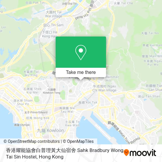 香港耀能協會白普理黃大仙宿舍 Sahk Bradbury Wong Tai Sin Hostel地圖