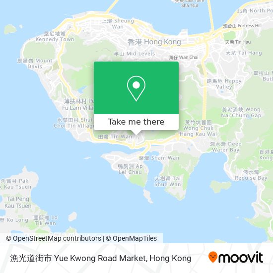 漁光道街市 Yue Kwong Road Market map