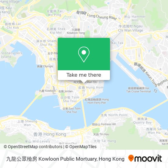 九龍公眾殮房 Kowloon Public Mortuary map