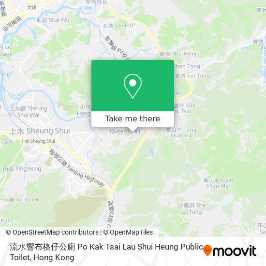 流水響布格仔公廁 Po Kak Tsai Lau Shui Heung Public Toilet map