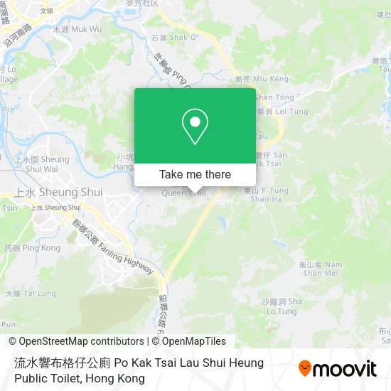 流水響布格仔公廁 Po Kak Tsai Lau Shui Heung Public Toilet map