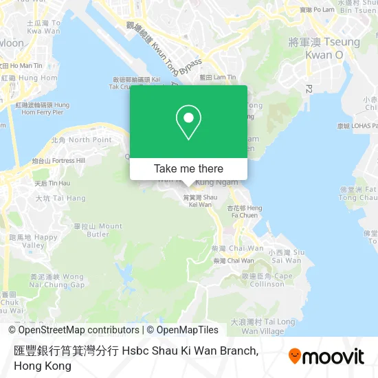 匯豐銀行筲箕灣分行 Hsbc Shau Ki Wan Branch map