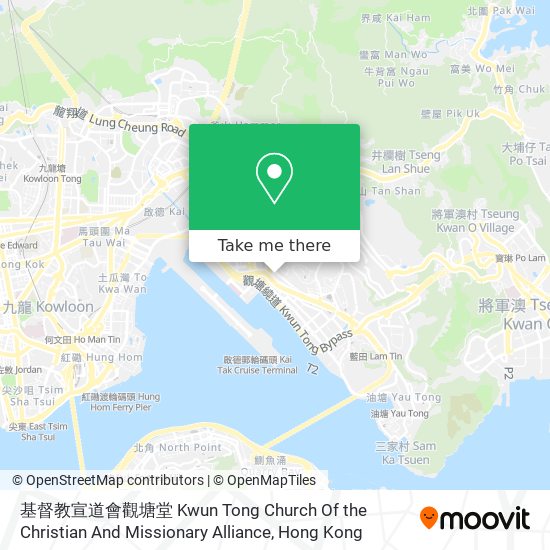 基督教宣道會觀塘堂 Kwun Tong Church Of the Christian And Missionary Alliance地圖