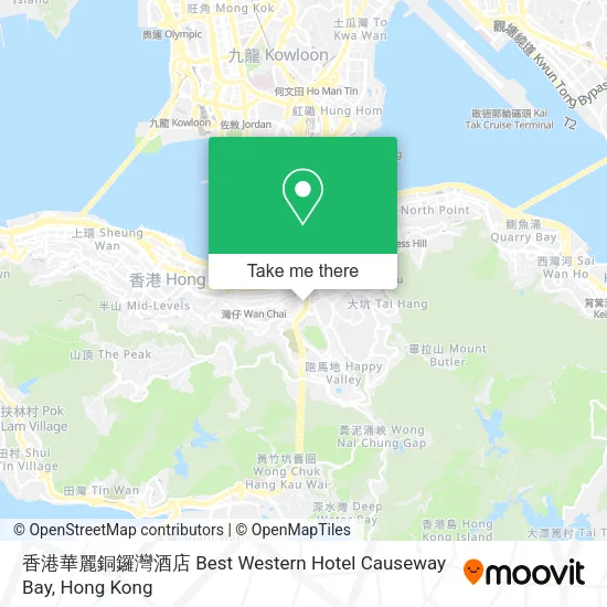 香港華麗銅鑼灣酒店 Best Western Hotel Causeway Bay地圖
