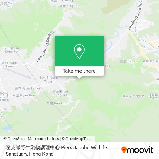 翟克誠野生動物護理中心 Piers Jacobs Wildlife Sanctuary map