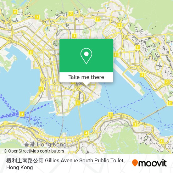 機利士南路公廁 Gillies Avenue South Public Toilet地圖