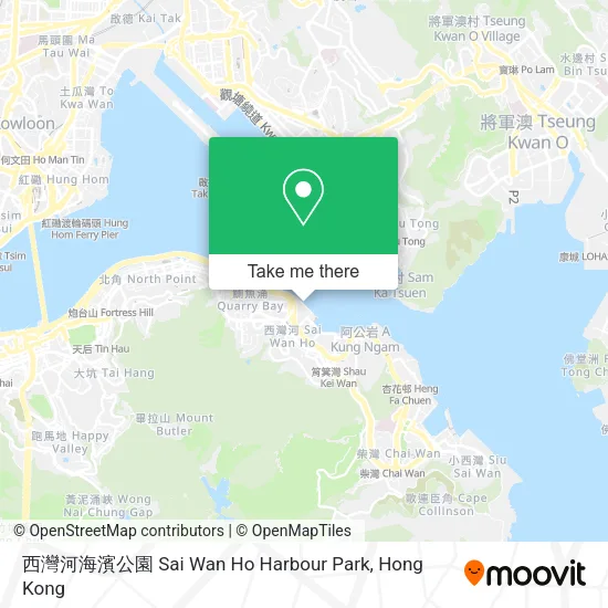 西灣河海濱公園 Sai Wan Ho Harbour Park map