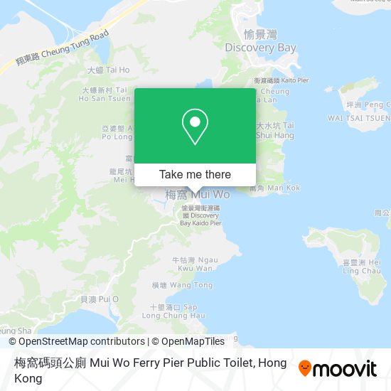 梅窩碼頭公廁 Mui Wo Ferry Pier Public Toilet map