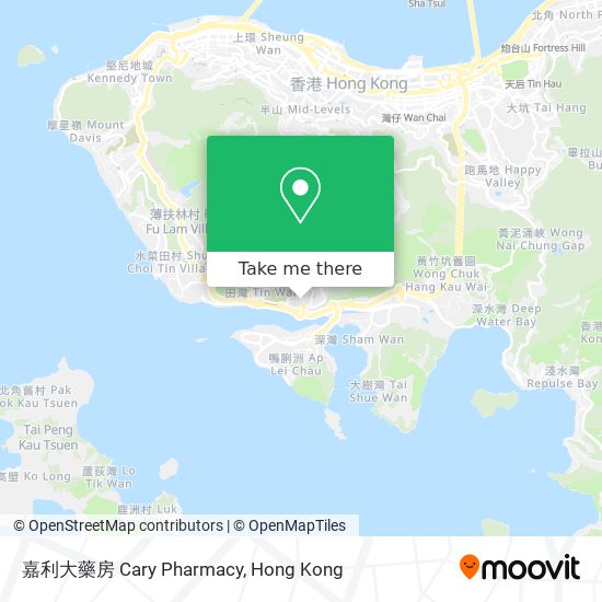 嘉利大藥房 Cary Pharmacy map