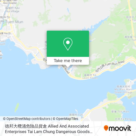 德邦大欖涌危險品貨倉 Allied And Associated Enterprises Tai Lam Chung Dangerous Goods Warehouse map