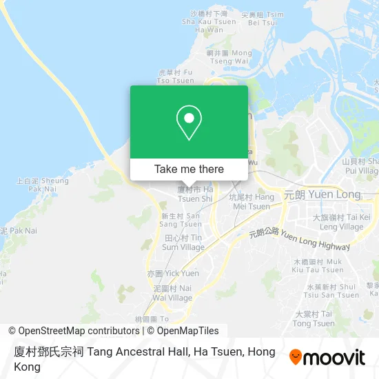 廈村鄧氏宗祠 Tang Ancestral Hall, Ha Tsuen map
