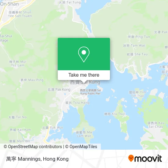 萬寧 Mannings map