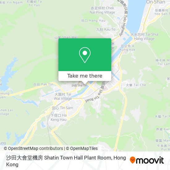 沙田大會堂機房 Shatin Town Hall Plant Room map