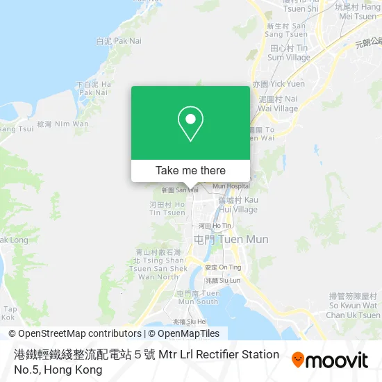 港鐵輕鐵綫整流配電站５號 Mtr Lrl Rectifier Station No.5地圖
