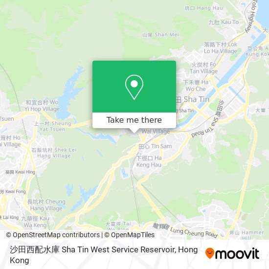 沙田西配水庫 Sha Tin West Service Reservoir map