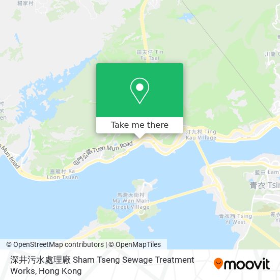 深井污水處理廠 Sham Tseng Sewage Treatment Works map