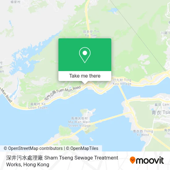 深井污水處理廠 Sham Tseng Sewage Treatment Works地圖