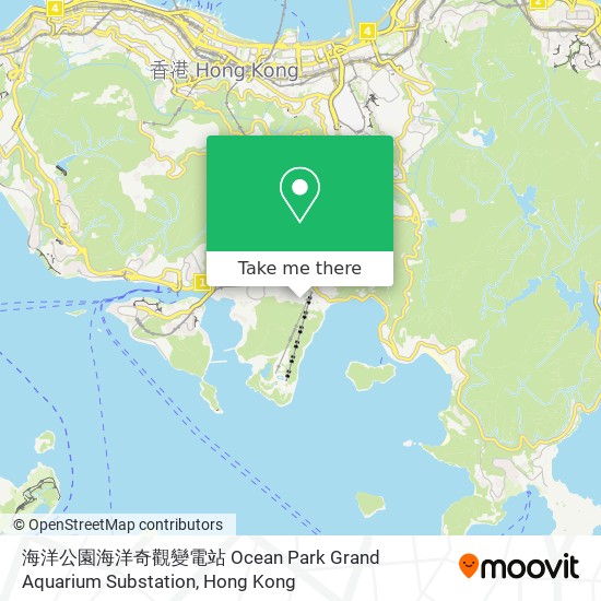 海洋公園海洋奇觀變電站 Ocean Park Grand Aquarium Substation map