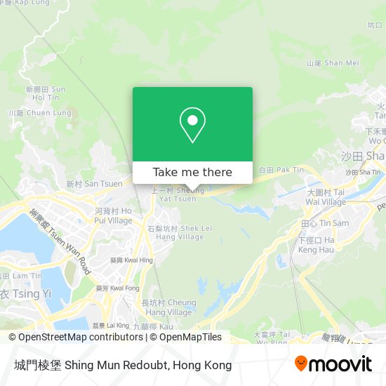 城門棱堡 Shing Mun Redoubt地圖