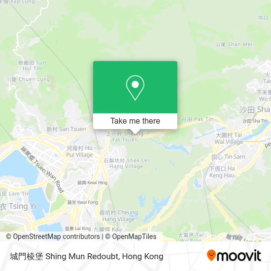 城門棱堡 Shing Mun Redoubt map