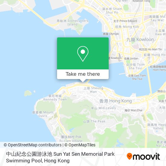 中山紀念公園游泳池 Sun Yat Sen Memorial Park Swimming Pool map