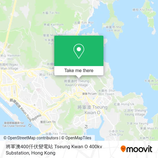 將軍澳400仟伏變電站 Tseung Kwan O 400kv Substation map