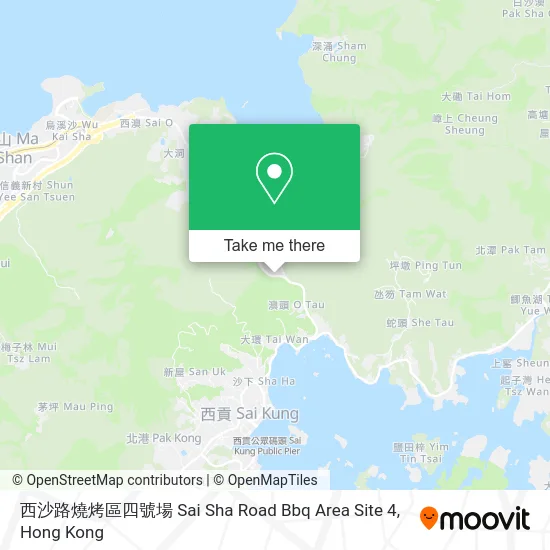 西沙路燒烤區四號場 Sai Sha Road Bbq Area Site 4 map